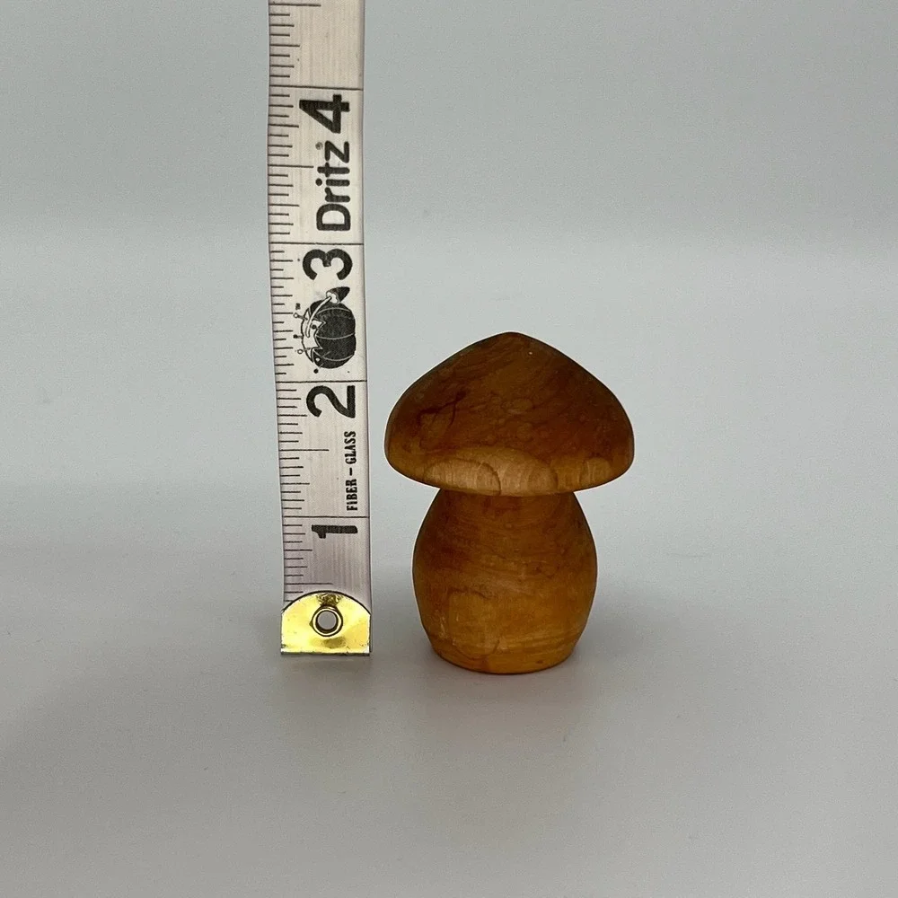 Vtg Colorado Aspen Wood Mushroom Figurines SET of 3 Handcrafted Rustic Decor